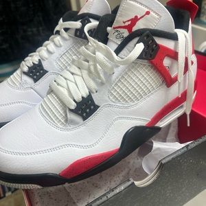 Brand new still in original box air Jordan’s retro 4 white and red brand new